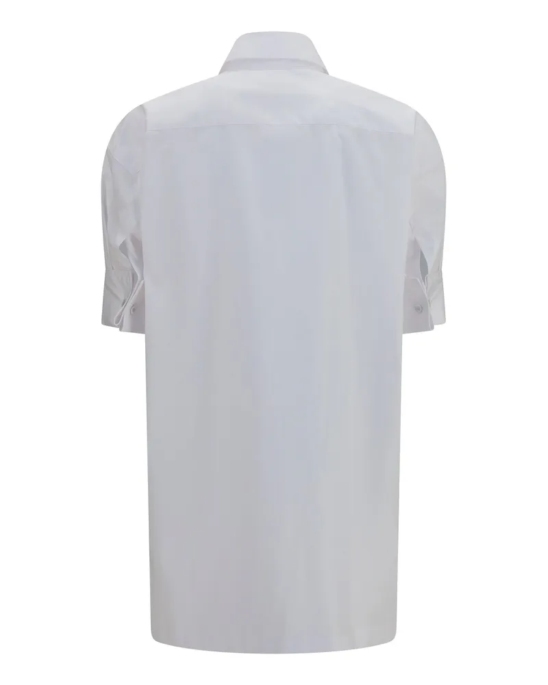 Dries van Noten Women's Shirt With Scarf Detail White Cotton White