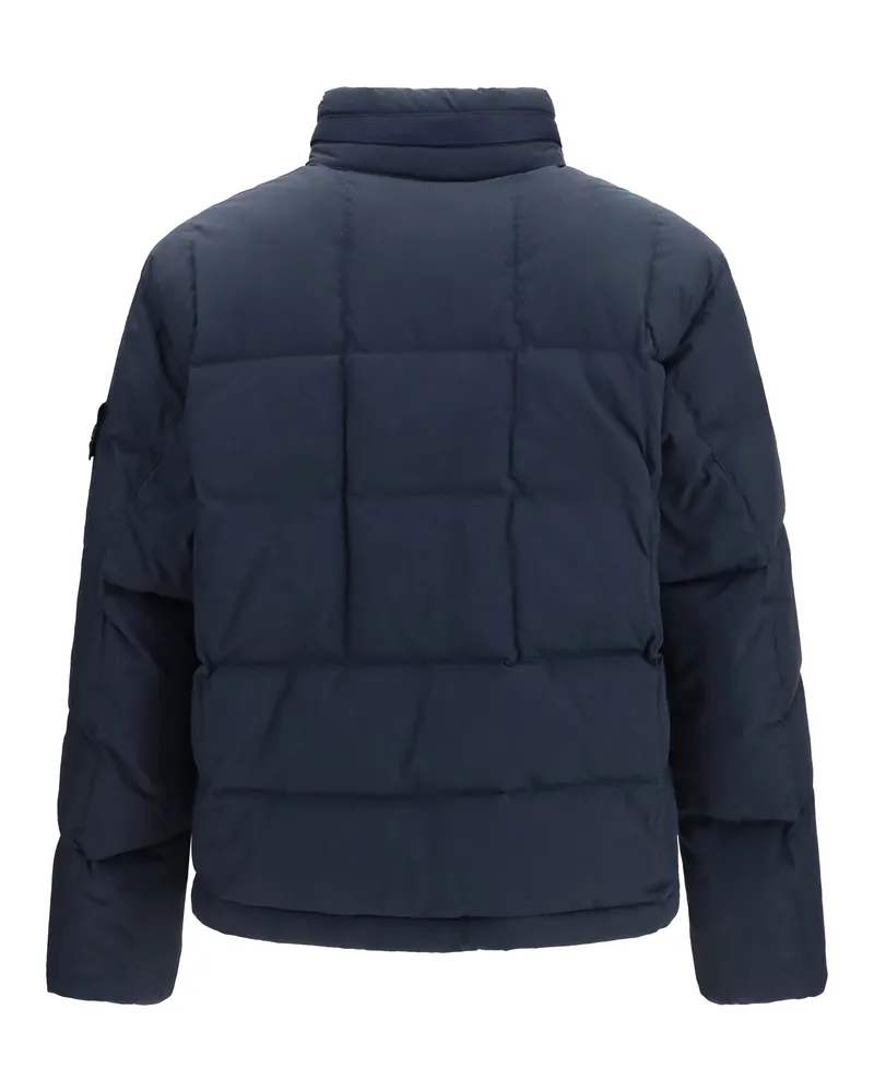 Stone Island Quilted Cotton-Nylon Down Jacket — Navy Navy