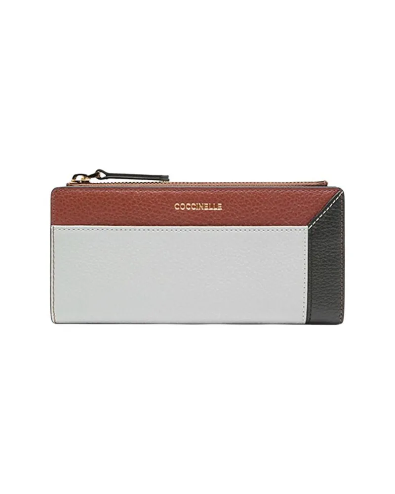 Coccinelle Women's Wallet Snow-Cogn-Black Cowhide Bags - Snow/cogn/black Multicolor
