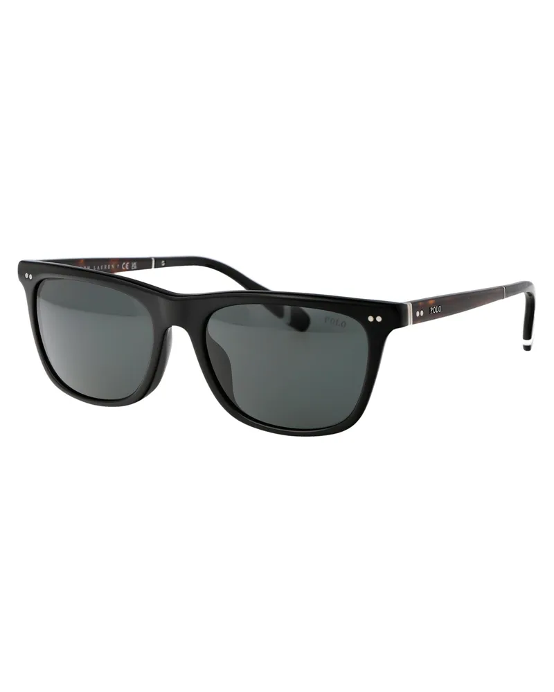 Ralph Lauren 0PH4205U Rectangular Acetate Sunglasses — Black Black