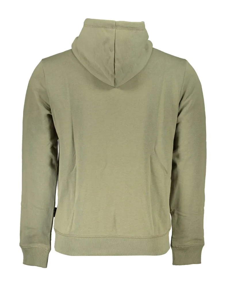 Napapijri Logo-Print Hooded Sweatshirt — Green Green
