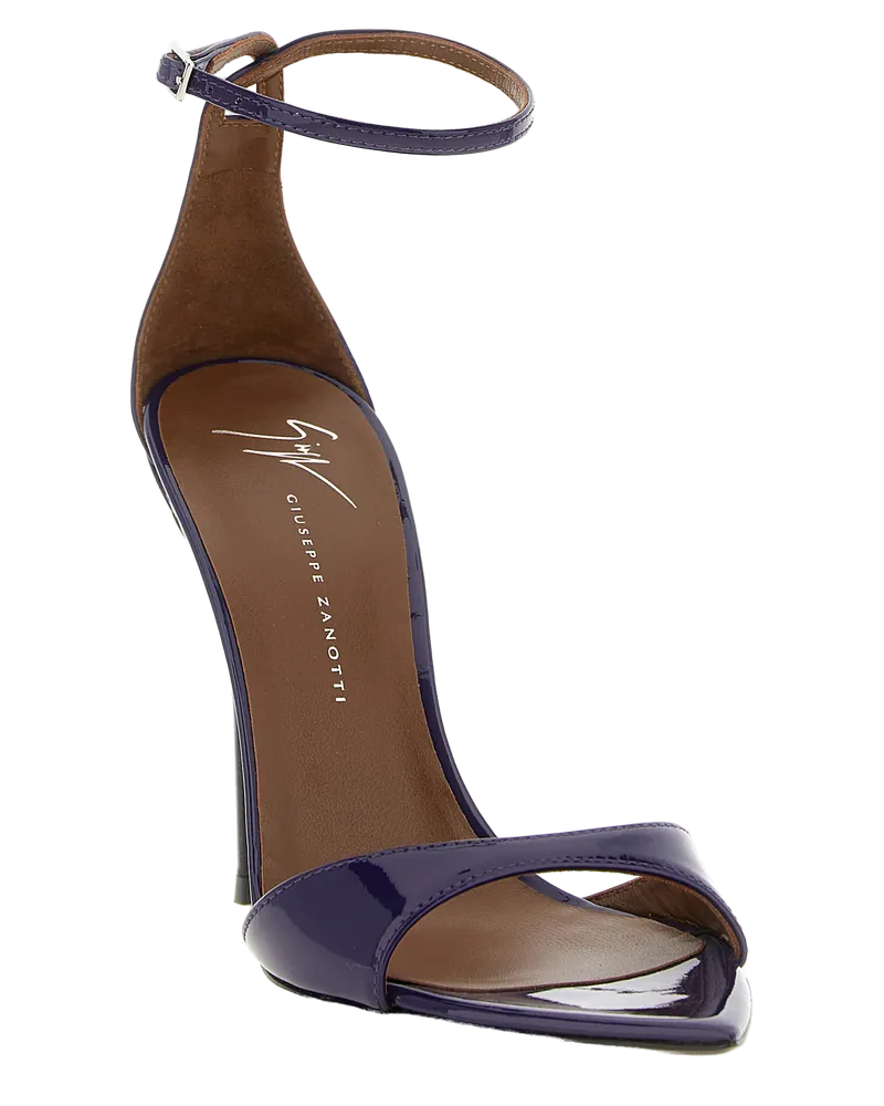 Giuseppe Zanotti Women's Purple Calfskin Stiletto Heel Sandals Purple