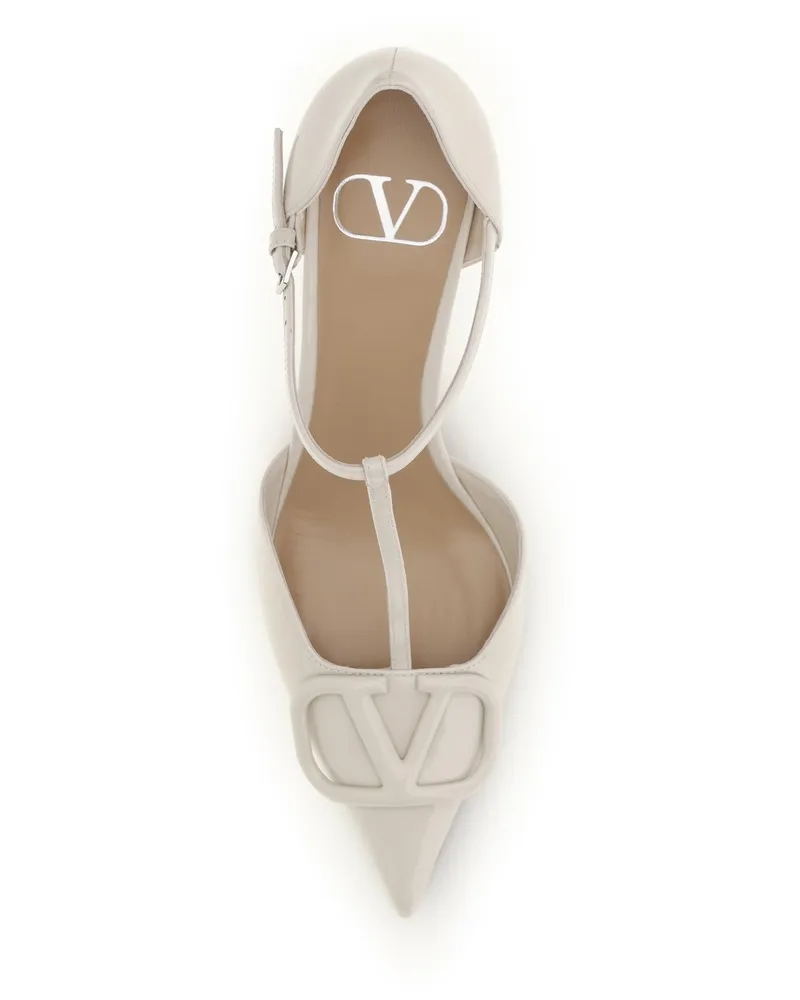 Valentino Garavani Women's Dorsay Pumps Vlogo Signature Light Ivory Sandal 