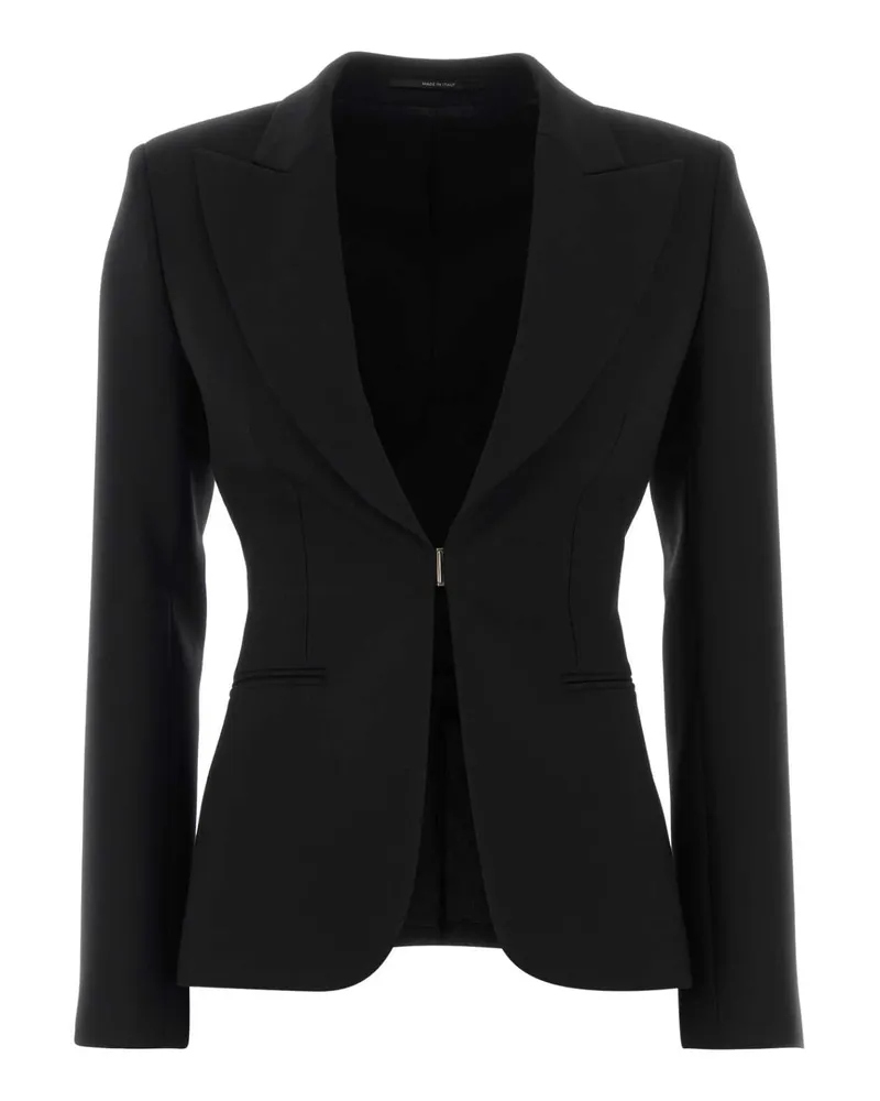 Gucci Stretch Wool Blend Blazer — Black Black