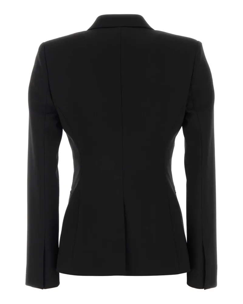 Gucci Women's Stretch Wool Blend Blazer Black Mix Blazers Black