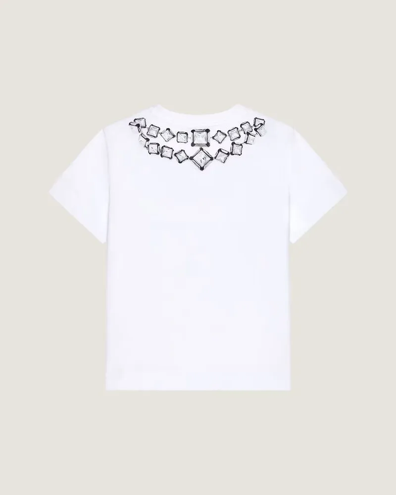 Givenchy Crystal-Embellished Graphic T-Shirt — White White
