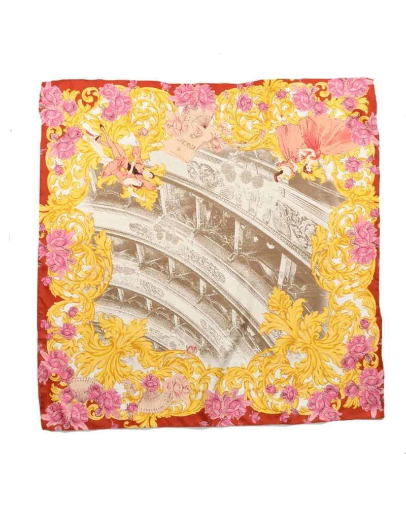 Dolce & Gabbana Baroque Silk-Printed Scarf — Multicolor Multicolor