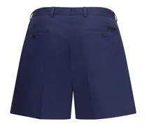 Cotton Bermuda Shorts — Blue