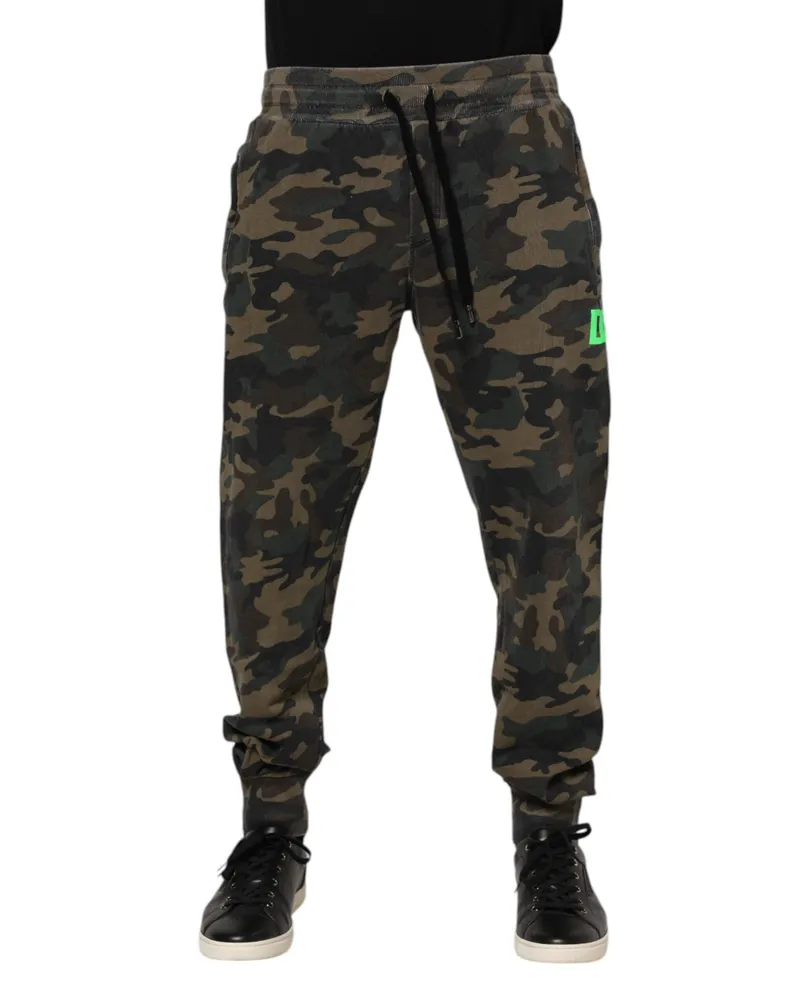Dolce & Gabbana Multicolor Camouflage Cotton Men Jogger Pants Multicolor
