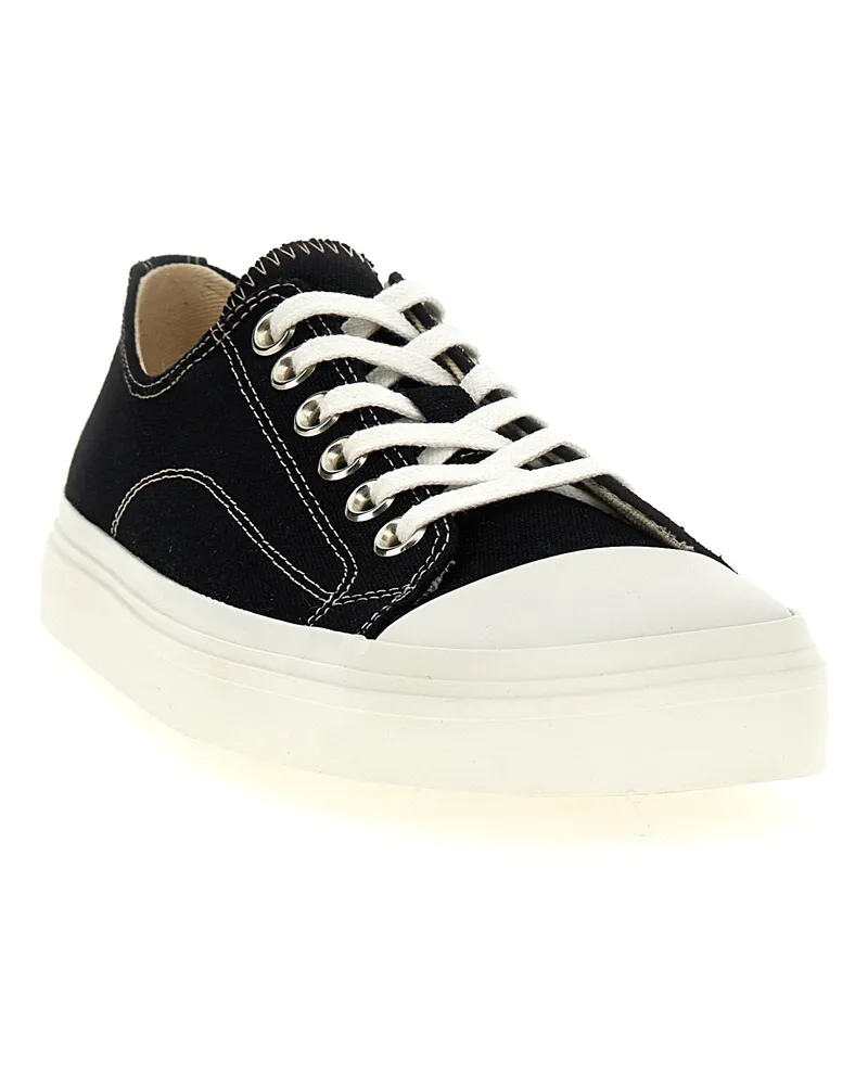 Moschino Canvas Lace-Up Sneaker — Black Black