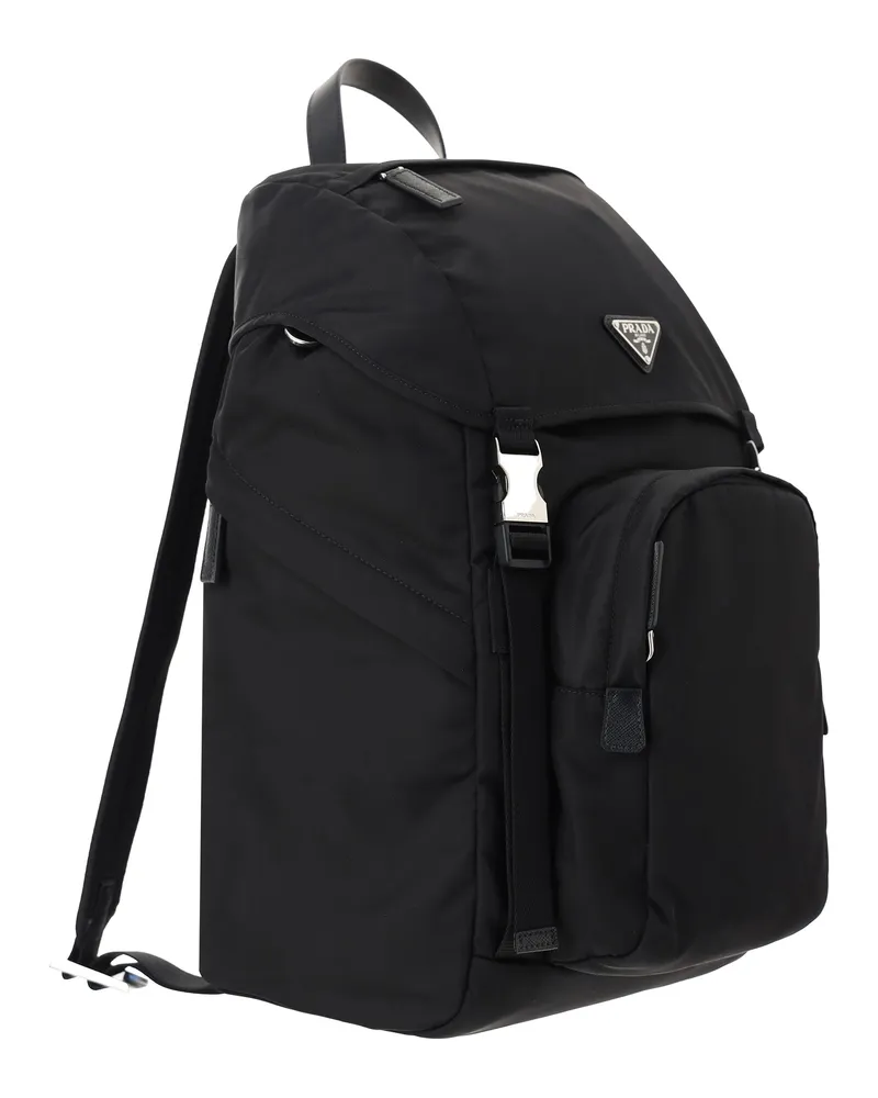 Prada Men's Backpack Re-Nylon Black Backpacks Black