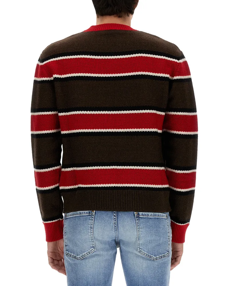 Dsquared2 Logo Virgin Wool Sweater — Multicolor Multicolor