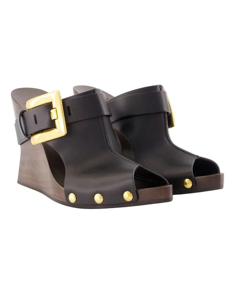 Balmain Women's Anthem Sandal Black Lambskin Black