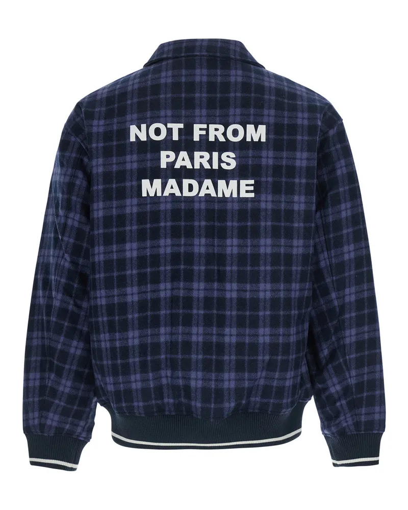 Drôle de Monsieur Men Padded Flannel Jacket Navy Shell: Wool Navy