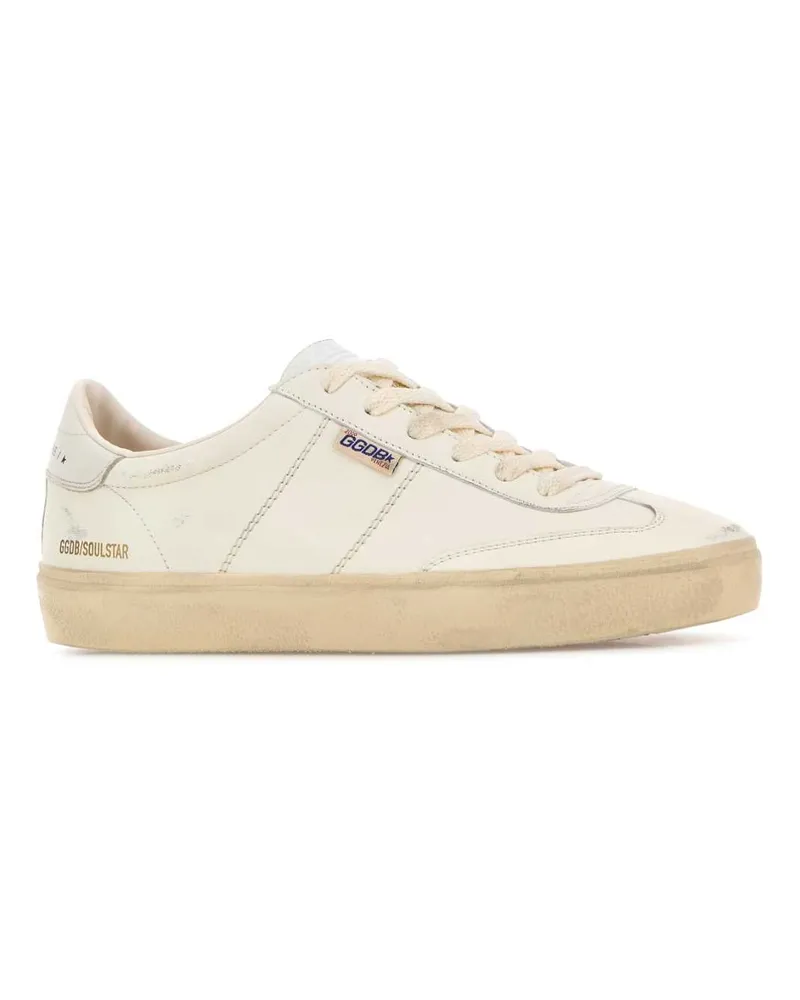 Golden Goose Women's White Leather Soul Star Sneakers Whitemilk White