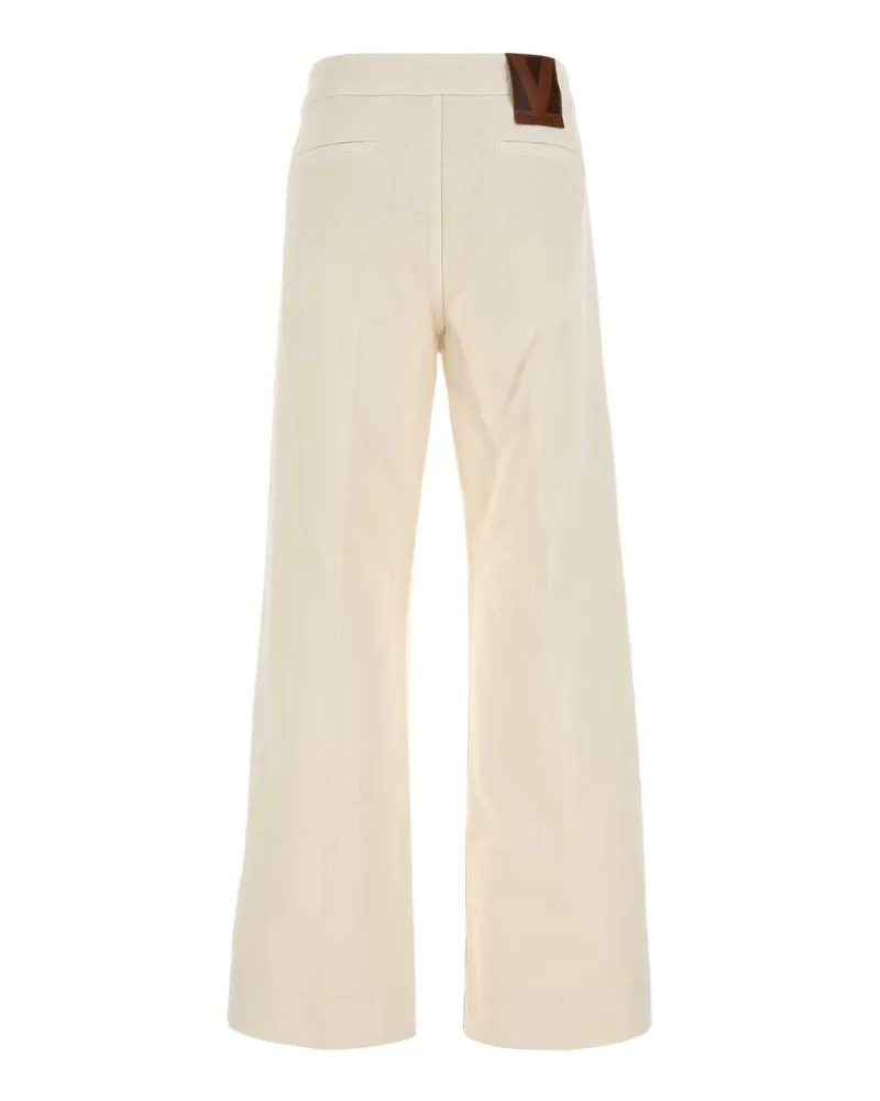 Valentino Garavani Women's Ivory Denim Jeans Avorio Exterior: Cotton Beige