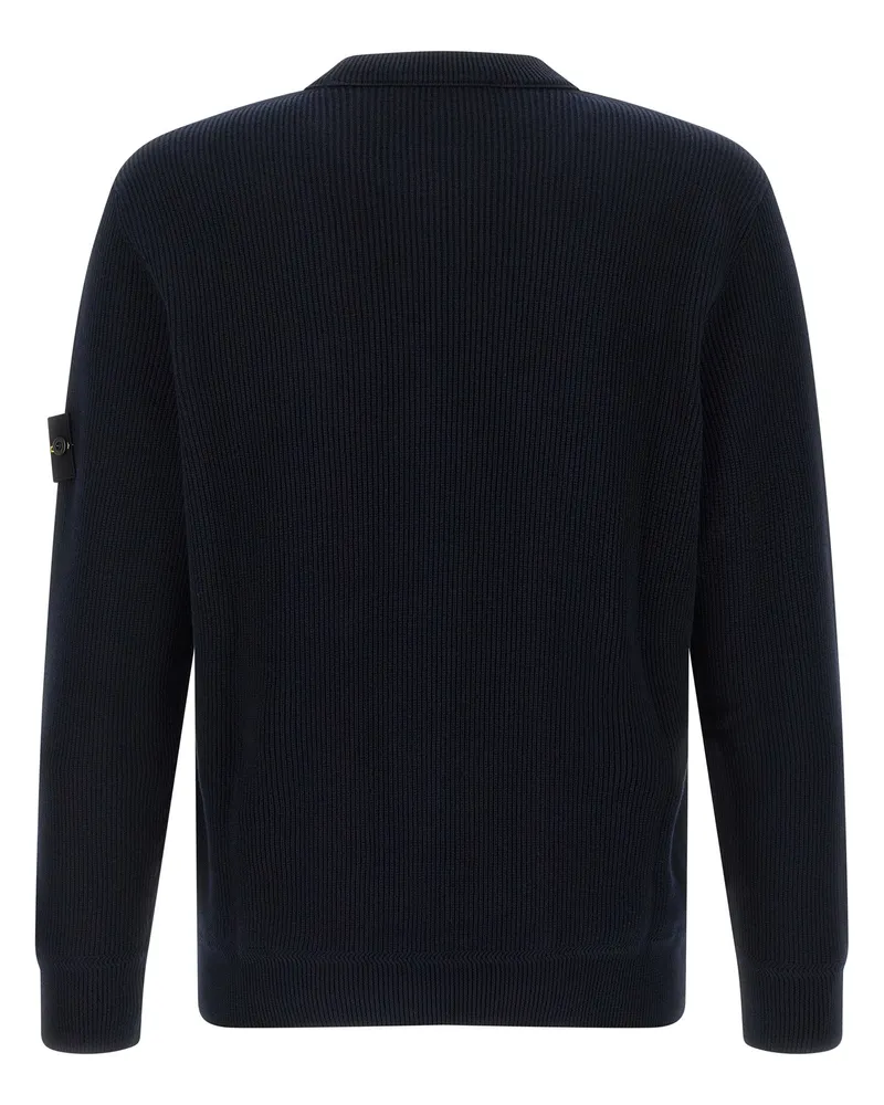 Stone Island Men's Blue Cotton Cardigan Clothing Blue