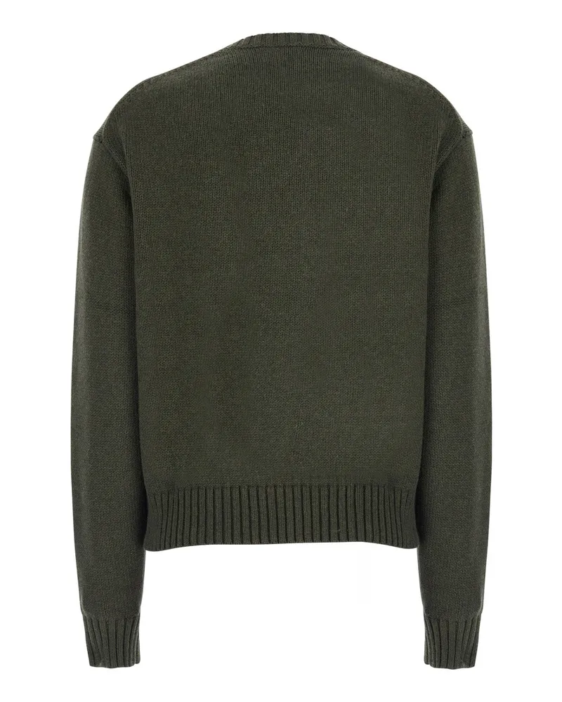 Ralph Lauren Logo-Embroidered Bear Sweater — Green Green