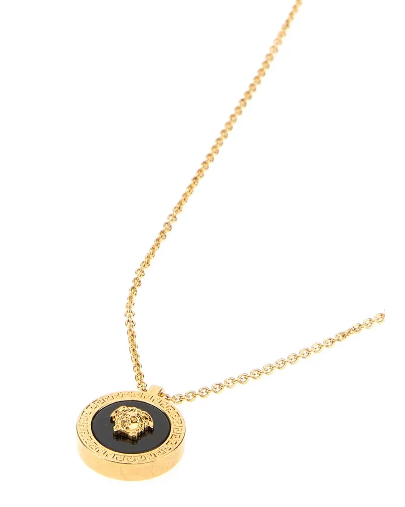 Versace Gold Metal Chain with Medusa Pendant Necklace — Gold Gold