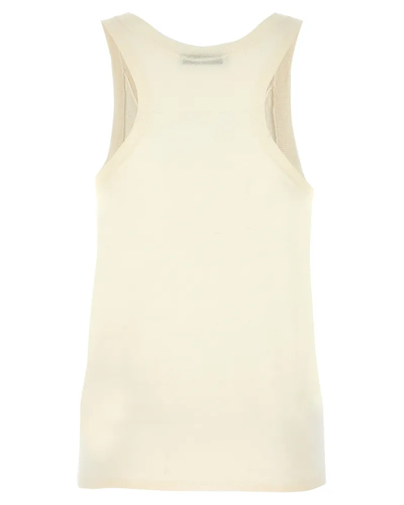 Max Mara Women's White Cashmere Tank Tops White