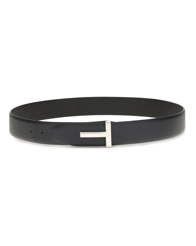Tom Ford Men's Belt Reversible Calf Leather Dark Navy-Black (bos Taurus) Navy/black Black