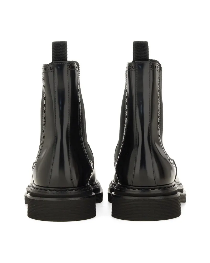 Dolce & Gabbana Brushed Leather Boot — Black Black