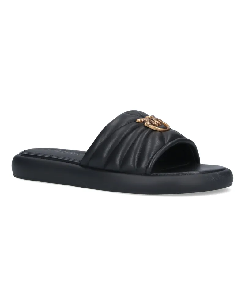 Pinko Women's Sandals Black Upper: Ovis Aries Black
