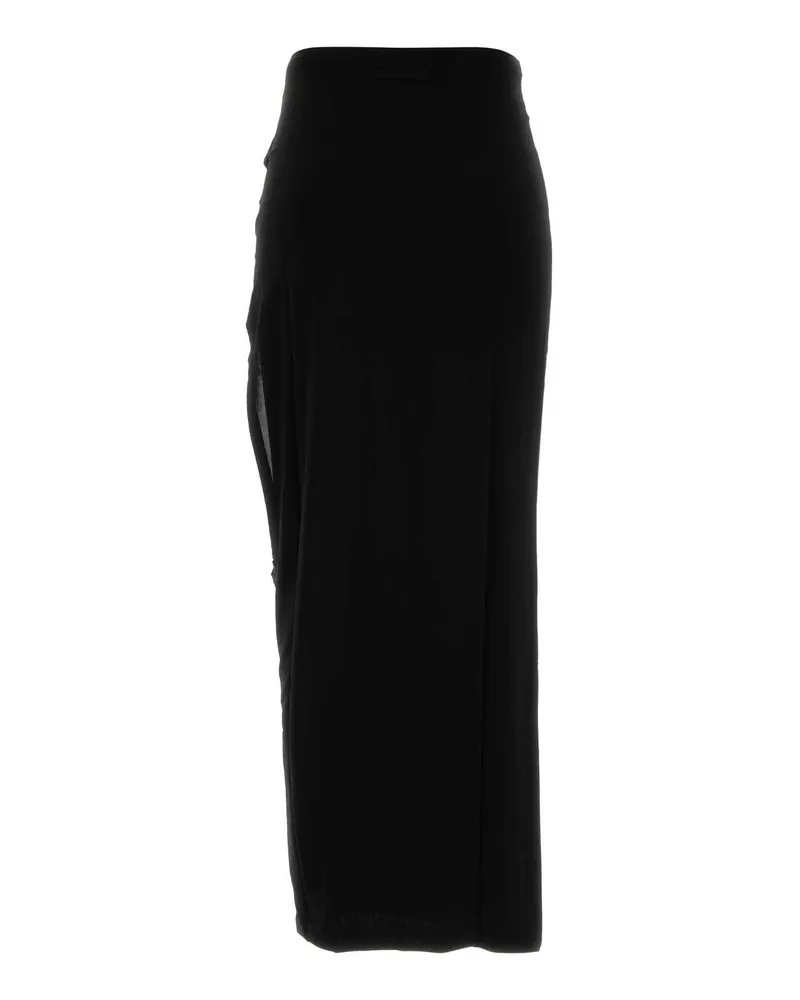 Jean Paul Gaultier Women's Black Stretch Rayon Skirt Gonne Black