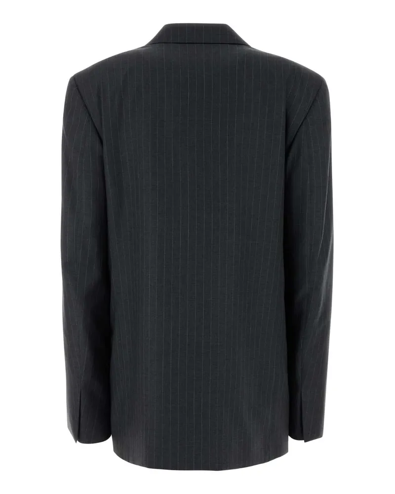 Gucci Women's Embroidered Wool Blazer Greyazure Exterior: Lining: Cupro Giacche E Gilet Jacket Gray