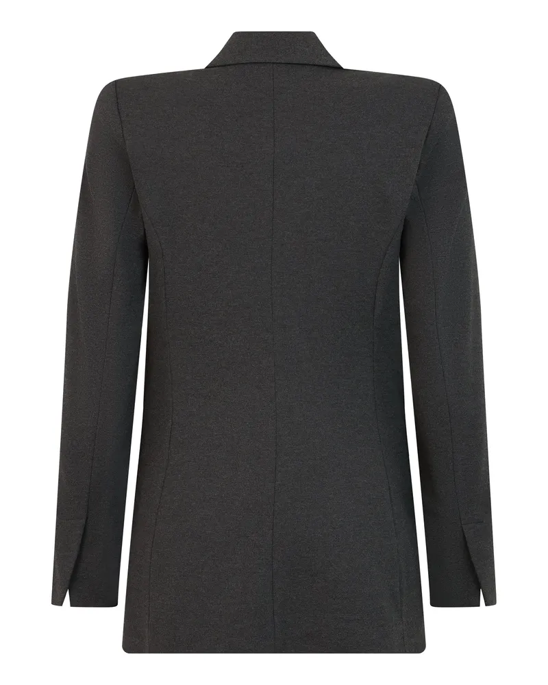 Pinko Women's Double-Breasted Jacket Crow Grey Viscose Blazers Gray