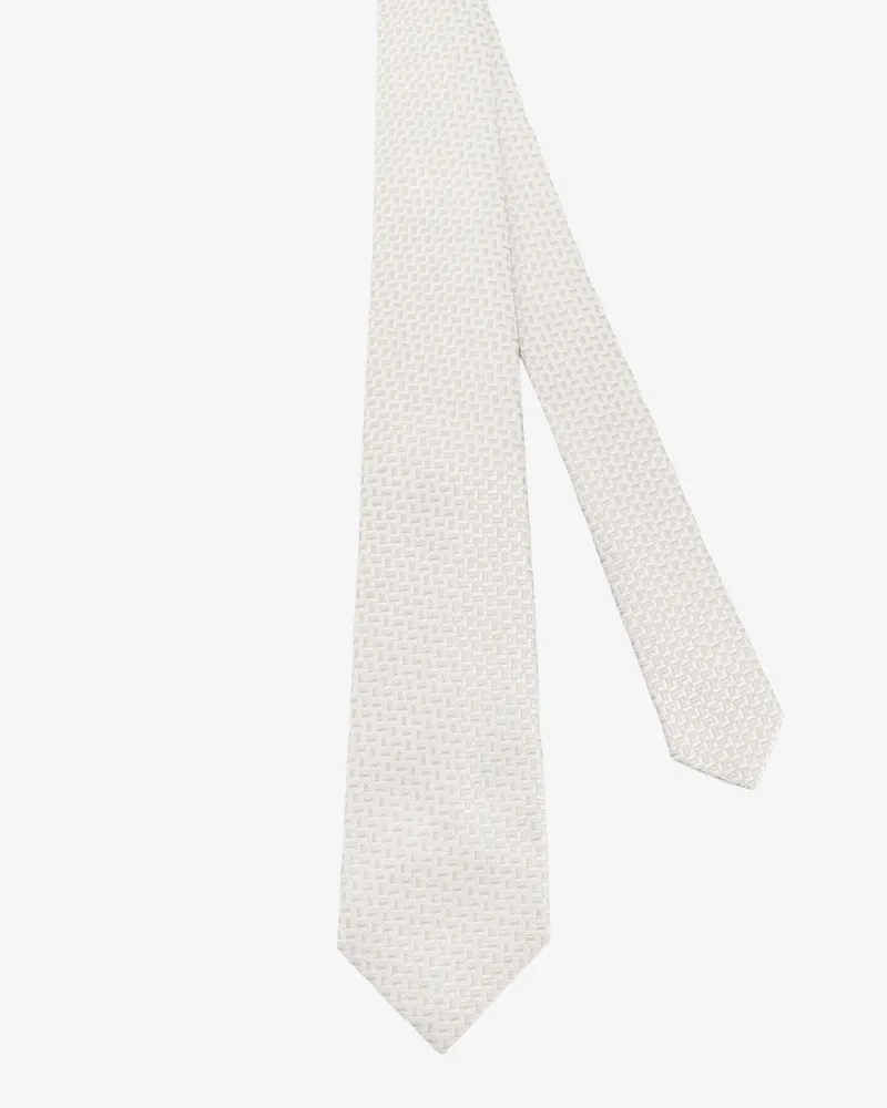 Kiton Men's Silk Tie Beige Ties & Bow Beige