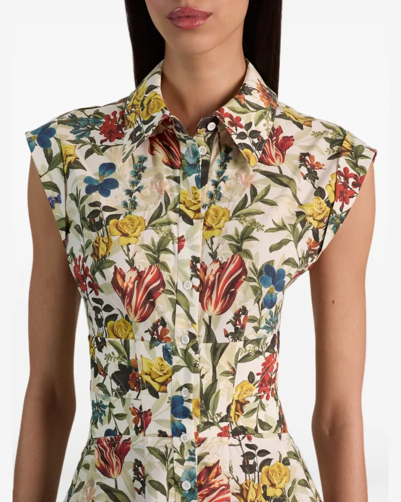 Alice + Olivia Floral Print Dress — Beige Beige