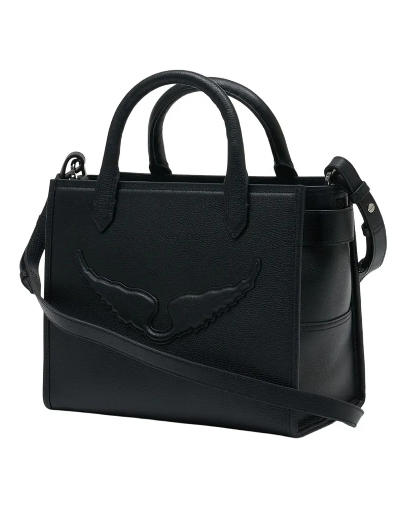 Zadig & Voltaire Women's Angel Xs Shopper Bag -  Leather Black Calfskin Totes-Shopping-Bags Black