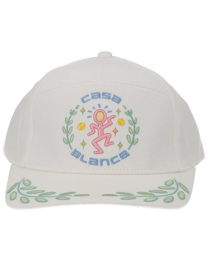 Casablanca Paris A-SP26-HAT-008_01WHITE Cotton Baseball Cap — White White