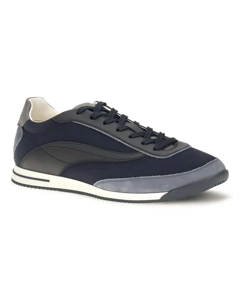 Brunello Cucinelli Men's Lace-Up Suede Sneakers Blue Upper: Suede; Sole: Rubber Lace Up Blue
