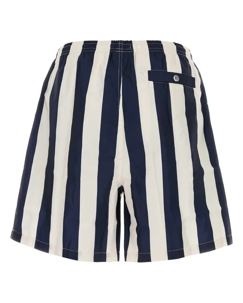 AMI Paris Stripes Swimming Shorts — Navy Navy