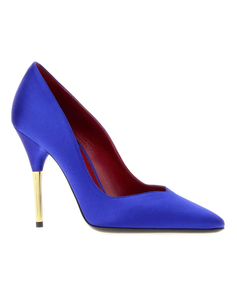 Valentino Garavani Satin High Heel Pump — Blue Blue