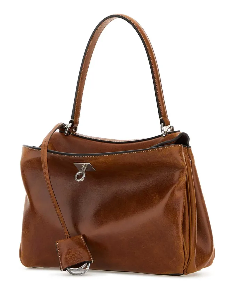 Balenciaga Women's Brown Leather Small Rodeo Handbag Tan Cowboy Borse A Mano Bag Brown