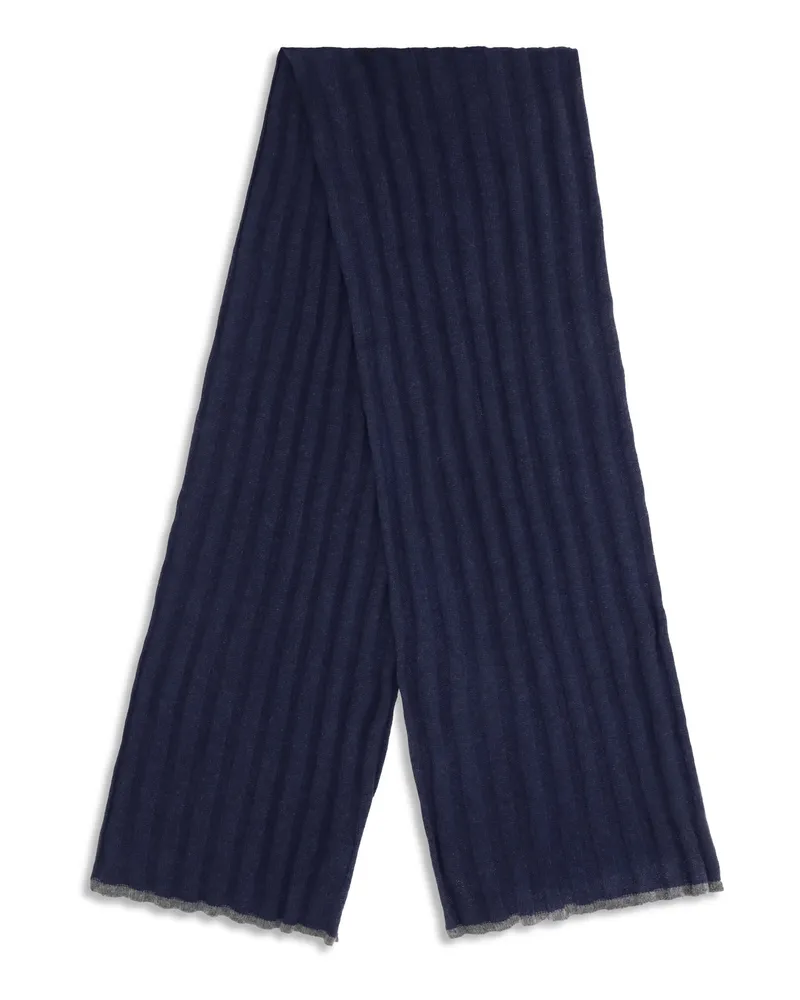 Brunello Cucinelli Men's Cashmere Scarf Navy Kashmir-Capra Hircus Kashmir/capra Scarfs Navy