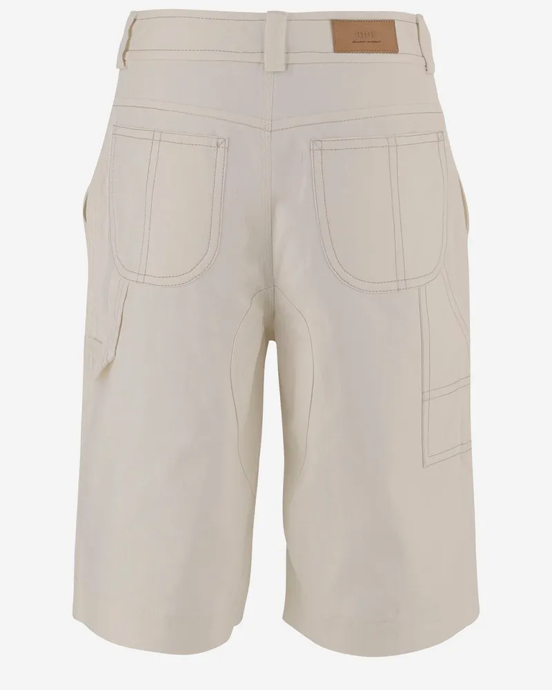 AMI Paris Men Shorts Cotton White White