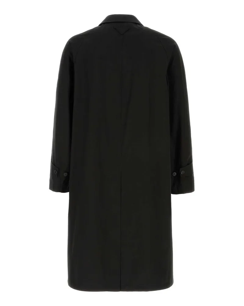 Prada Men's Coat Black Cotton Black