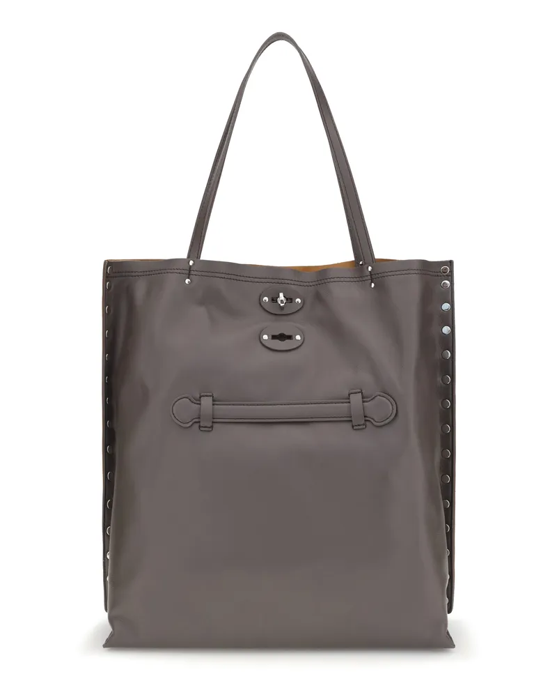 Zanellato Women's Shoulder Bag Aspasso Saeta Brown Marengo Calf Leather Brown