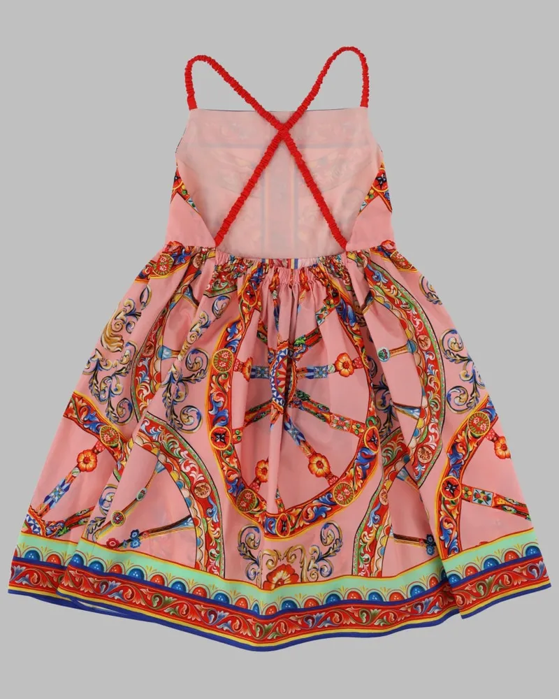 Dolce & Gabbana Sleeveless Cotton Dress — Multicolor Multicolor