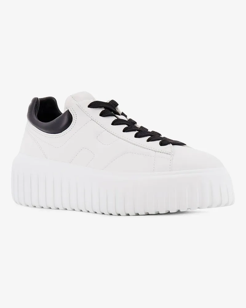 Hogan Women's Sneakers Low-Top H-Stripes Leather White Trainers White