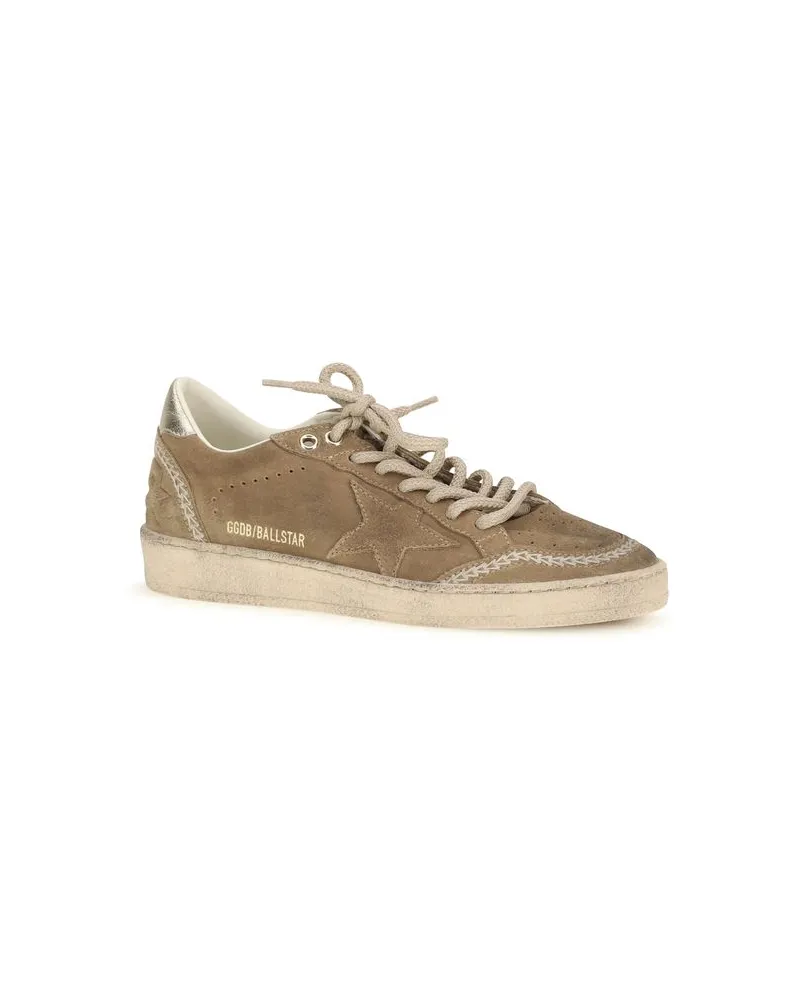 Golden Goose Women's Beige Calf Leather Bos Taurus Athletic Sneakers Beige