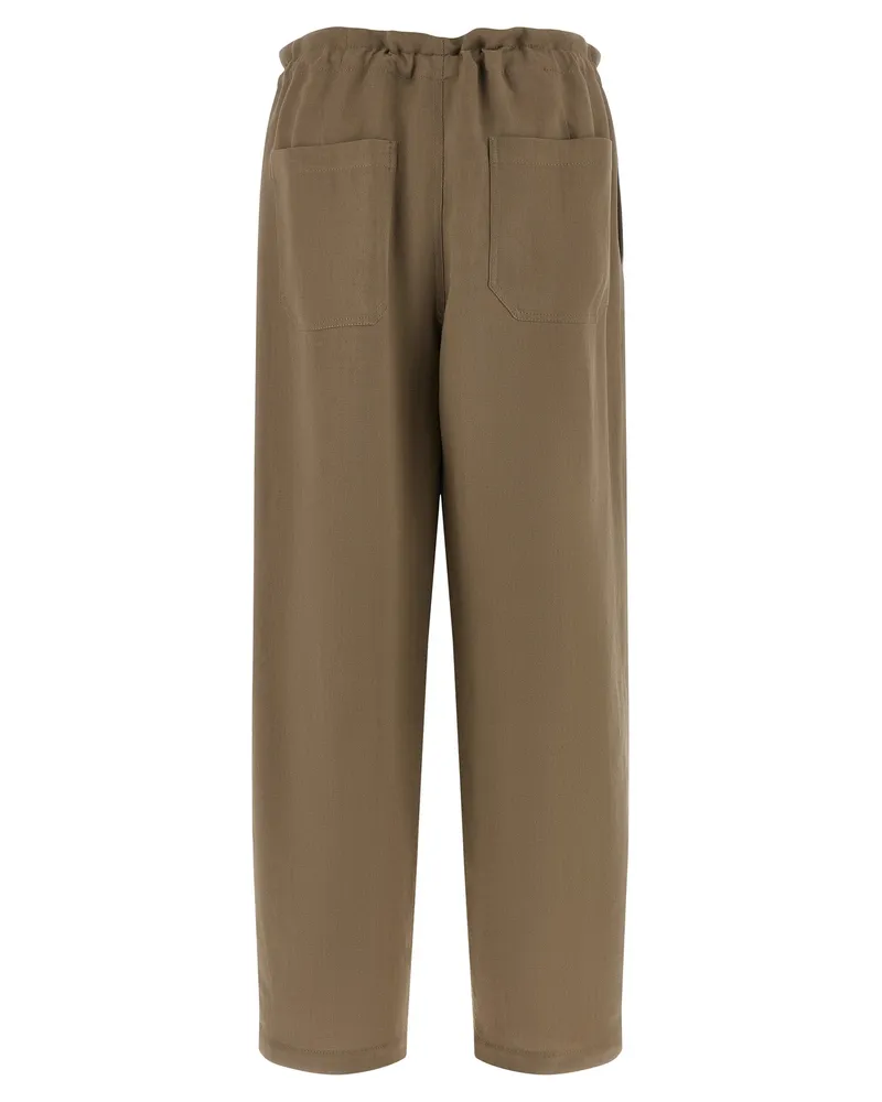 Brunello Cucinelli Women's Beige Viscose Casual Pants Beige