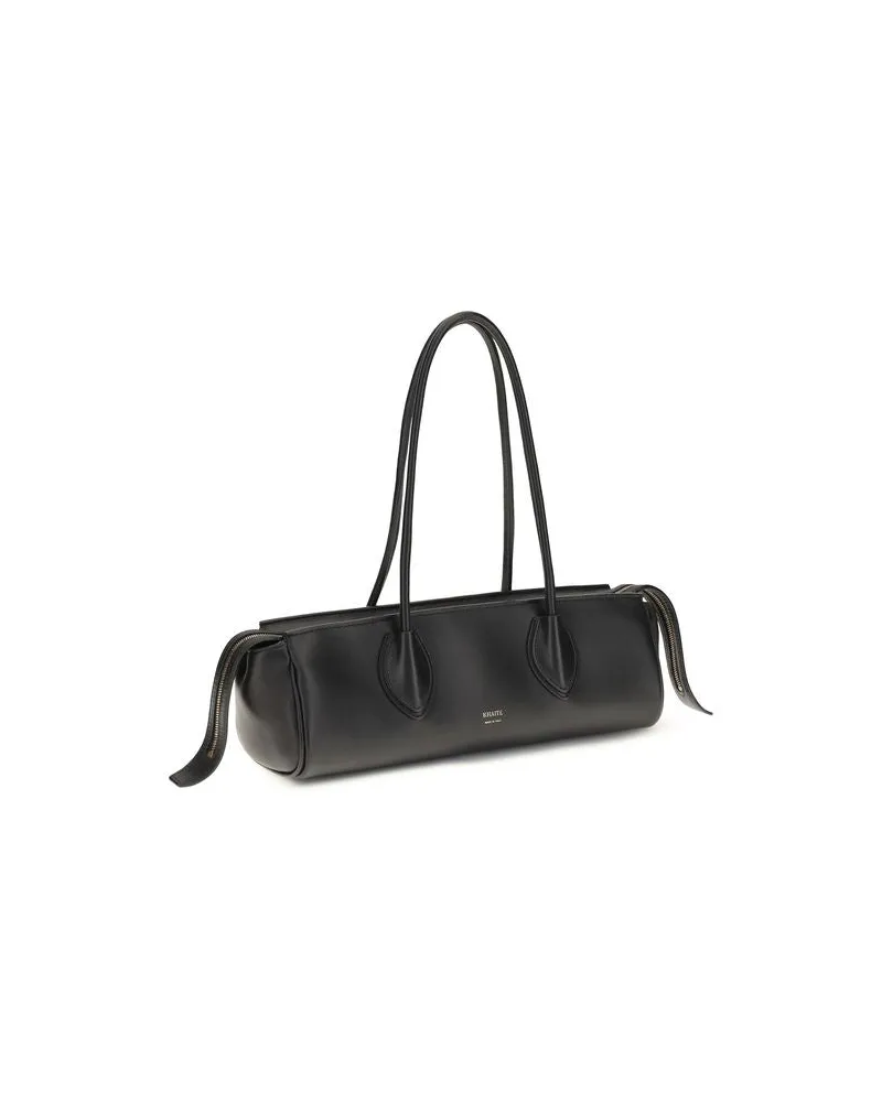 KHAITE Women's Black Lamb Ovis Aries Shoulder Bag Black
