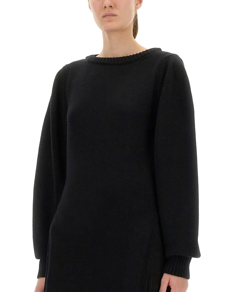 Christophe Lemaire Wool Slit Sweater — Black Black