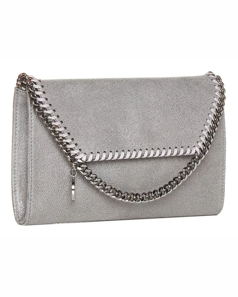 Stella McCartney Women's Crossbody Wallet Falabella Black Polyester & Purses Gray