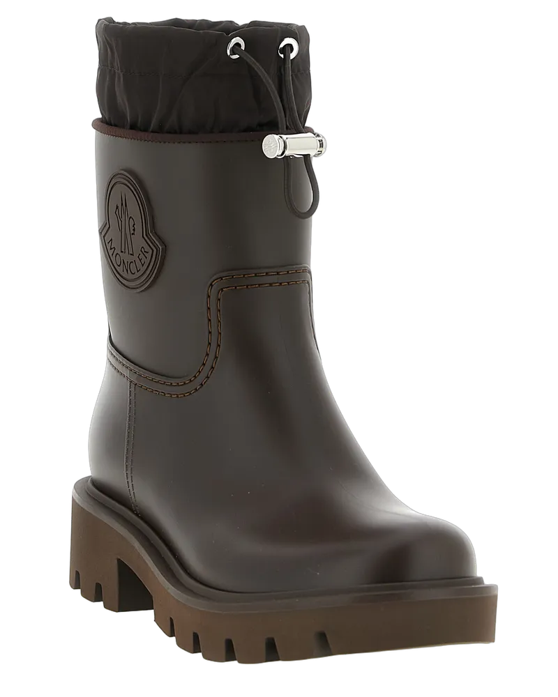 Moncler Women's Brown Pvc Ankle Boots Brown